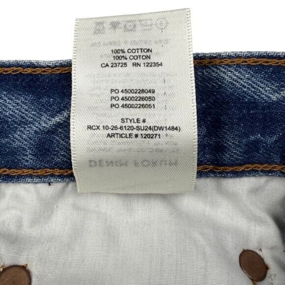 Aritzia Denim Forum The Ex-Boyfriend Hi-Rise Straight Denim Short Size 26 - Picture 7 of 10